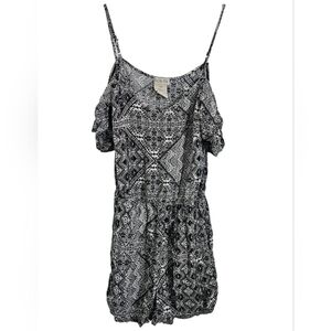 Black and White Patterned Romper By: Guilty